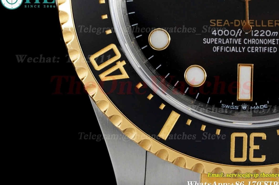 KF 126603LN 43mm Black SeaDweller YG Wrapped SS VR3235 Dot 0201